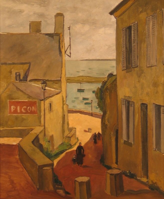 Le Conquet, Finistère, vintage artwork by Louis-Robert Antral, 12x8" (A4) Poster