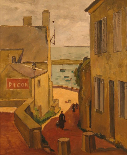 Le Conquet, Finistère, vintage artwork by Louis-Robert Antral, 12x8" (A4) Poster