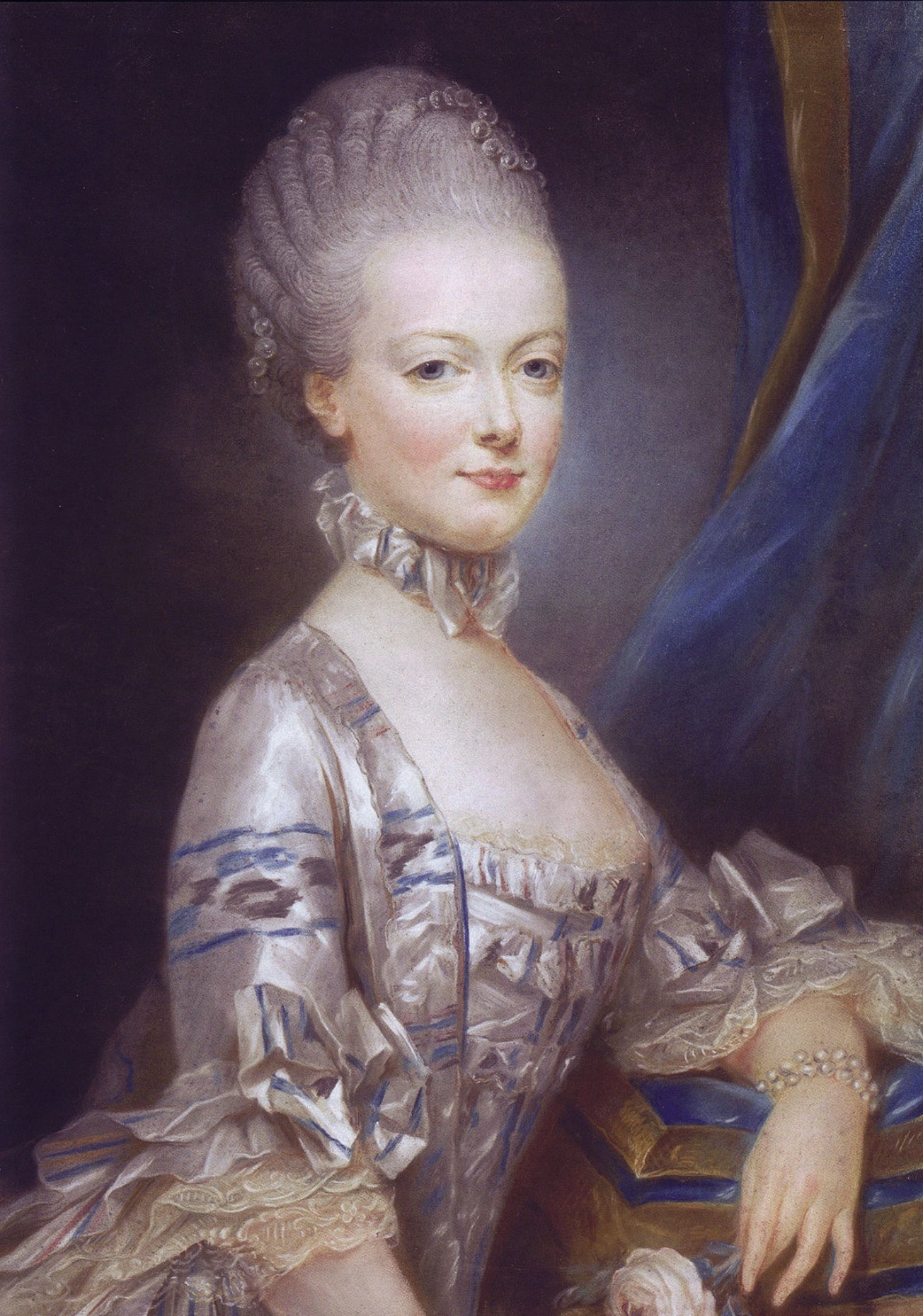 Maria Antonia of Austria, the later Queen Marie Antoinette of France, vintage artwork by Joseph Ducreux, 12x8" (A4) Poster