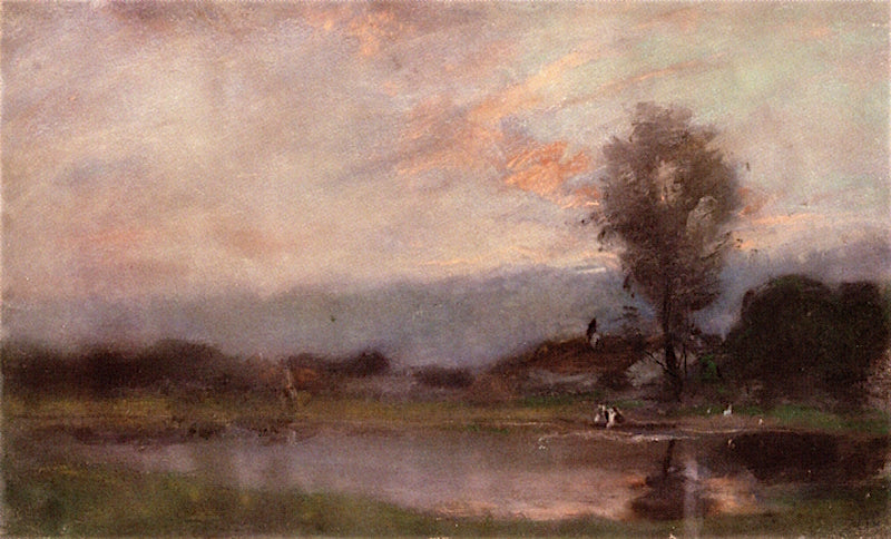 Dusk Landscape, vintage artwork by J. Frank Currier, 12x8" (A4) Poster
