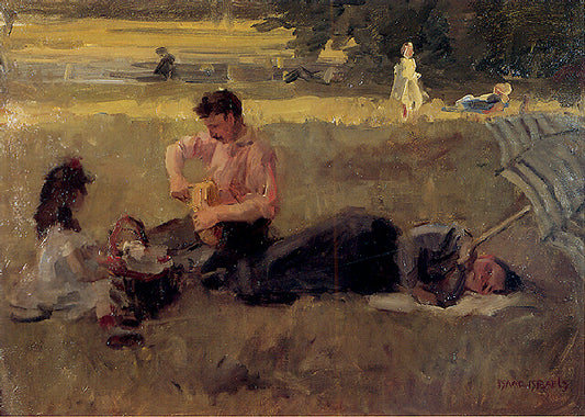 Bois de Boulogne, vintage artwork by Isaac Israels, 12x8" (A4) Poster