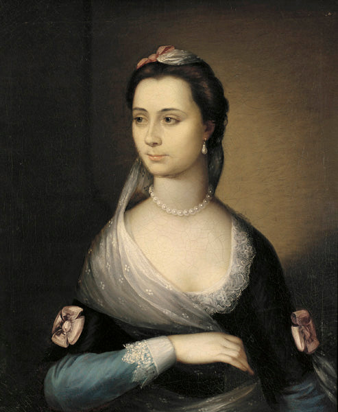 Mrs. Benjamin West, vintage artwork by Matthew Pratt, 12x8" (A4) Poster
