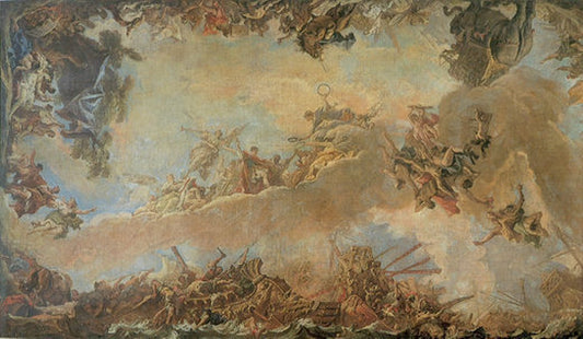 Allegory of Heavenly Virtue, vintage artwork by Sebastiano Ricci, 12x8" (A4) Poster