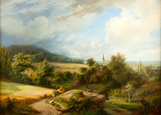 Landscape near St Pietersberg, vintage artwork by George Pieter Westenberg, 12x8" (A4) Poster