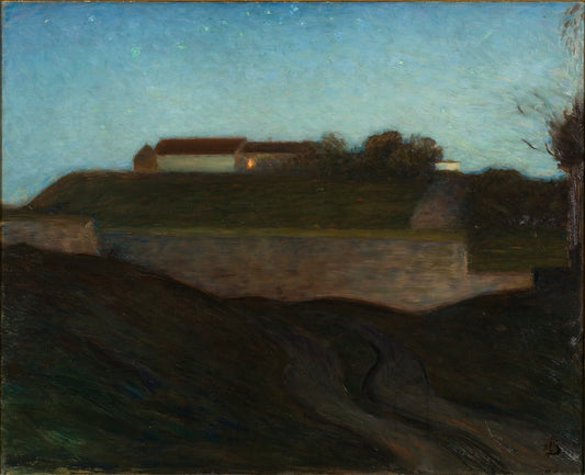 The Fortress of Varberg, vintage artwork by Richard Bergh, 12x8" (A4) Poster