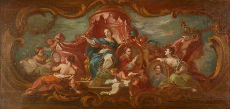 The Government of Pope Benedict XIV, vintage artwork by Sebastiano Conca, 12x8" (A4) Poster