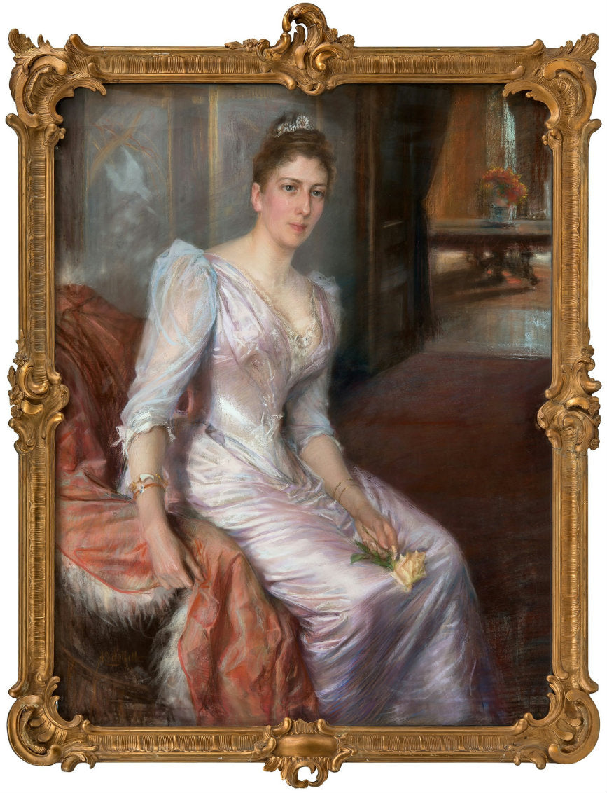 Portrait Of Consul-General Holmblads Wife by Albert Edelfelt,A3(16x12")Poster