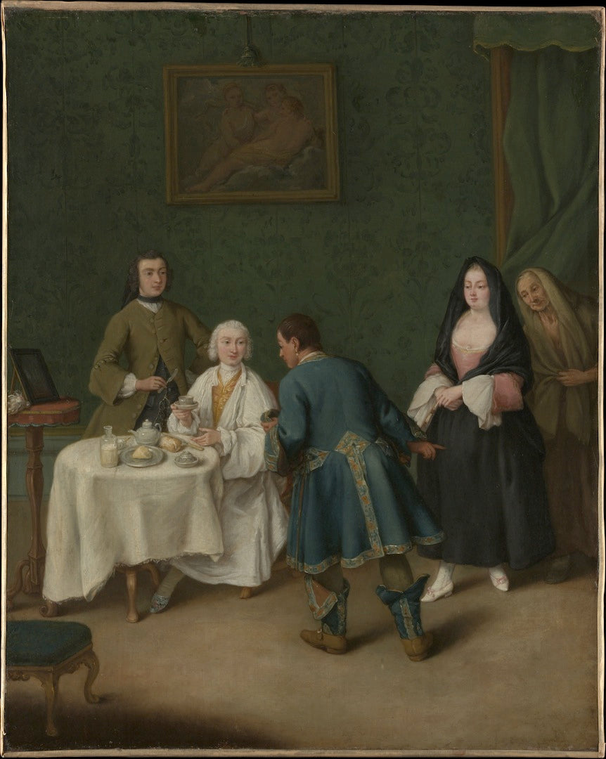 The Temptation, vintage artwork by Pietro Longhi, 12x8" (A4) Poster