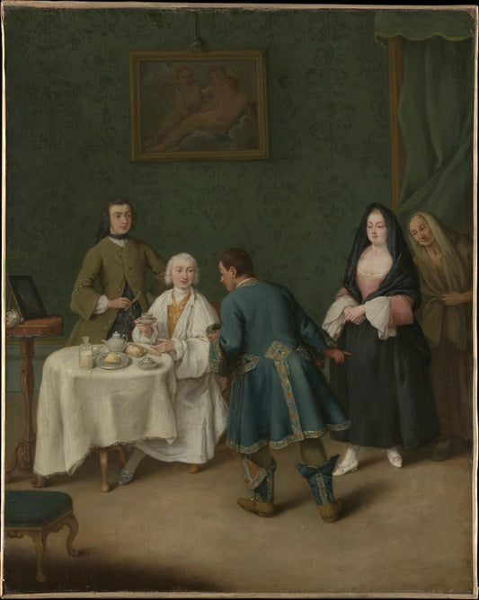 The Temptation, vintage artwork by Pietro Longhi, 12x8" (A4) Poster