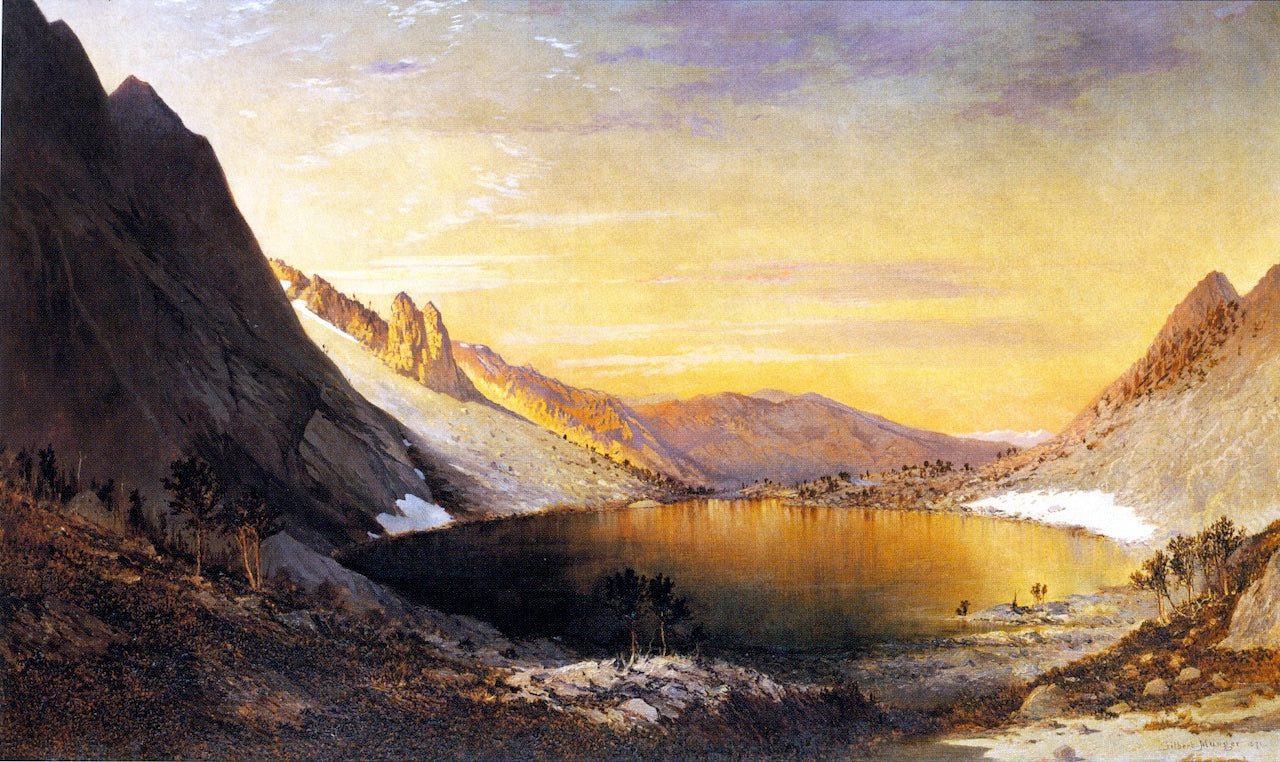 Lake Marian, Humbolt Range, Nevada, vintage artwork by Gilbert Munger, 12x8" (A4) Poster