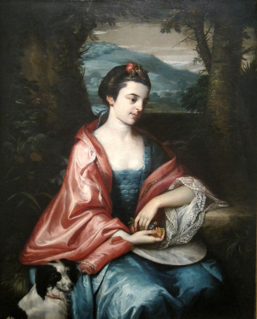 Anne Allen, later Mrs. John Penn, vintage artwork by Benjamin West, 12x8" (A4) Poster