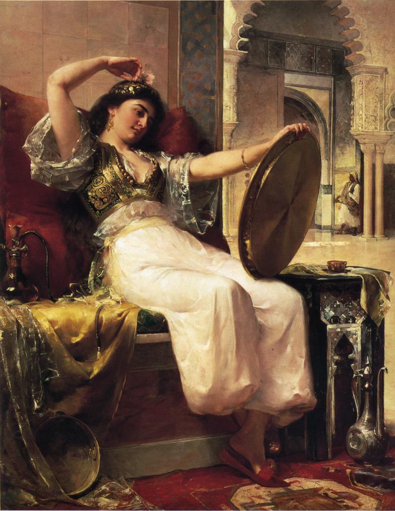 Harem Scene by Oliver Dennett Grover,A3(16x12")Poster