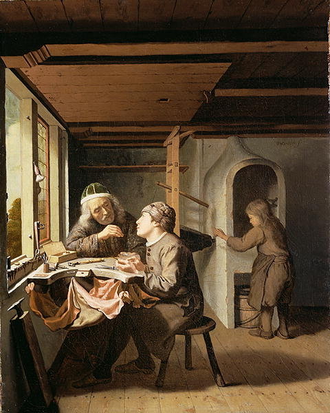The Watchmaker, vintage artwork by Olivier van Deuren, 12x8" (A4) Poster