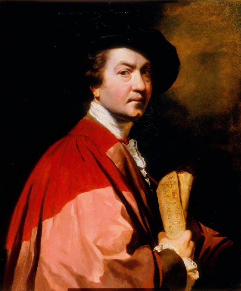 Sir Joshua Reynolds, First President of Royal Academy, vintage artwork by James Northcote, 12x8" (A4) Poster
