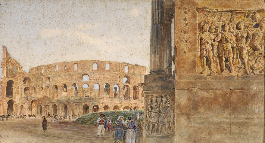 The Colosseum, vintage artwork by Rudolf von Alt, A3 (16x12") Poster Print
