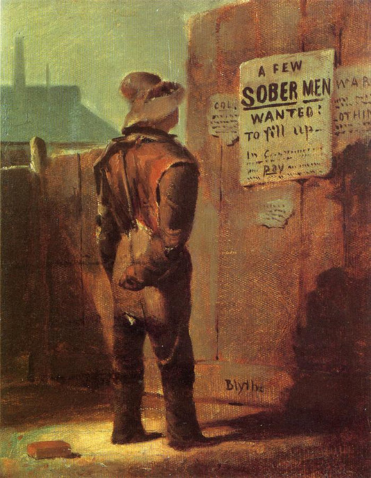 Recruits Wanted, vintage artwork by David Gilmour Blythe, A3 (16x12") Poster Print