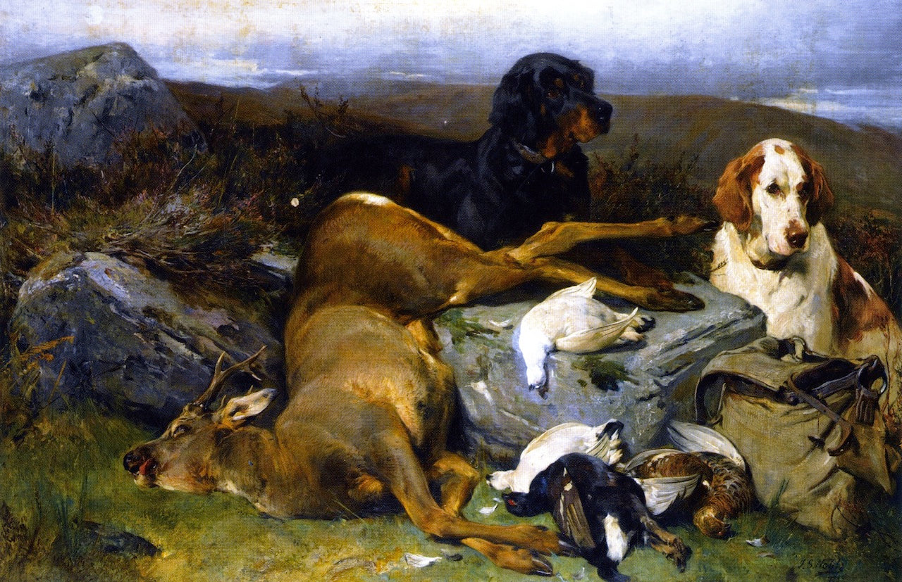 Garding the Day's Bag, vintage artwork by John Sargent Noble, 12x8" (A4) Poster