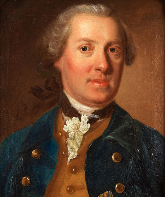 Portrait of Swedish Nobleman Erik Adolf Printzensköld, vintage artwork by Johan Henrik Scheffel, 12x8" (A4) Poster