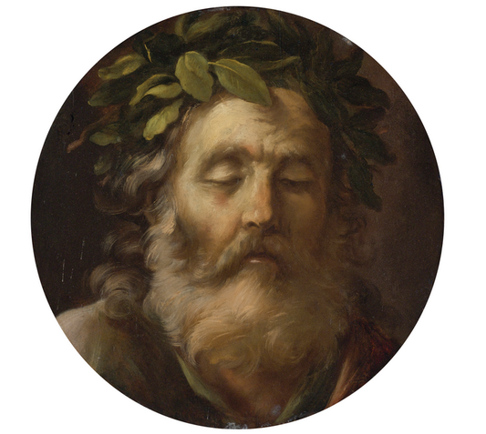 Blind Homer, vintage artwork by Pier Francesco Mola, 12x8" (A4) Poster