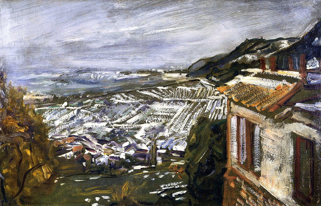 View from Naukastel, Late Autumn with Snow by Max Slevogt,A3(16x12")Poster
