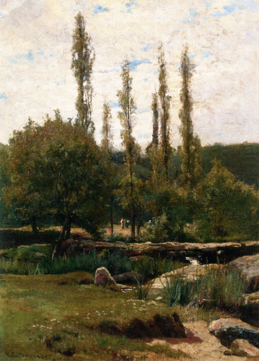 A Summer Afternoon in Brittany, vintage artwork by Hugh Bolton Jones, 12x8" (A4) Poster