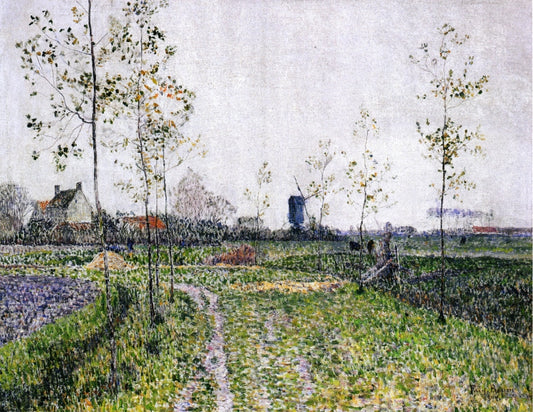 Autumn landscape at Knokke, vintage artwork by Paul Baum, 12x8" (A4) Poster