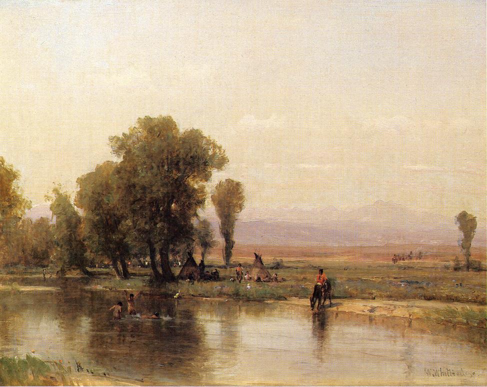 Encampment on The Platte River, vintage artwork by Thomas Worthington Whittredge, A3 (16x12") Poster Print