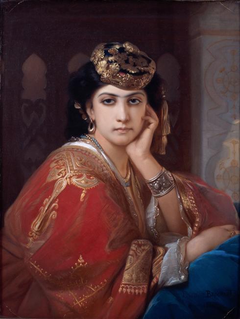 Portrait of Aicha, vintage artwork by Constant Joseph Brochart, A3 (16x12") Poster Print