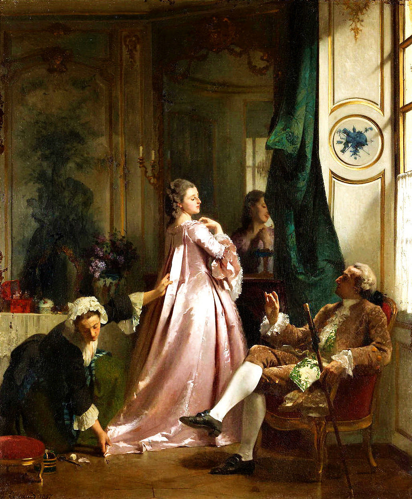 The Suitor's Approval, vintage artwork by Joseph Caraud, A3 (16x12") Poster Print
