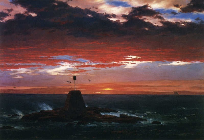 Beacon, off Mount Desert Island, vintage artwork by Frederic Edwin Church, 12x8" (A4) Poster