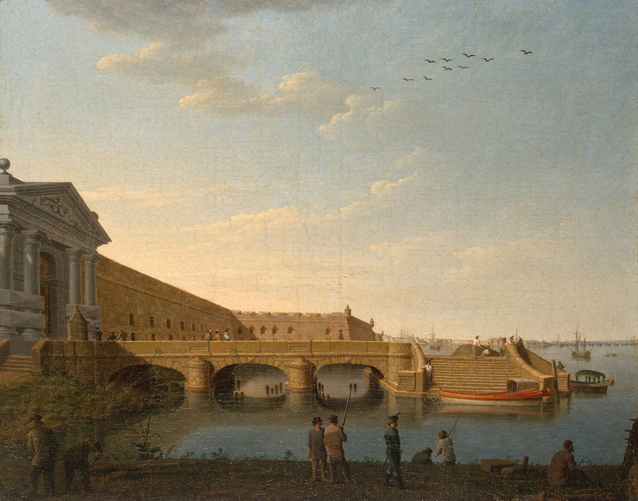 Neva gate of Peter and Paul Fortress, vintage artwork by Benjamin Patersen, 12x8" (A4) Poster