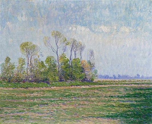 Wide Landscape near Knokke, vintage artwork by Paul Baum, 12x8" (A4) Poster