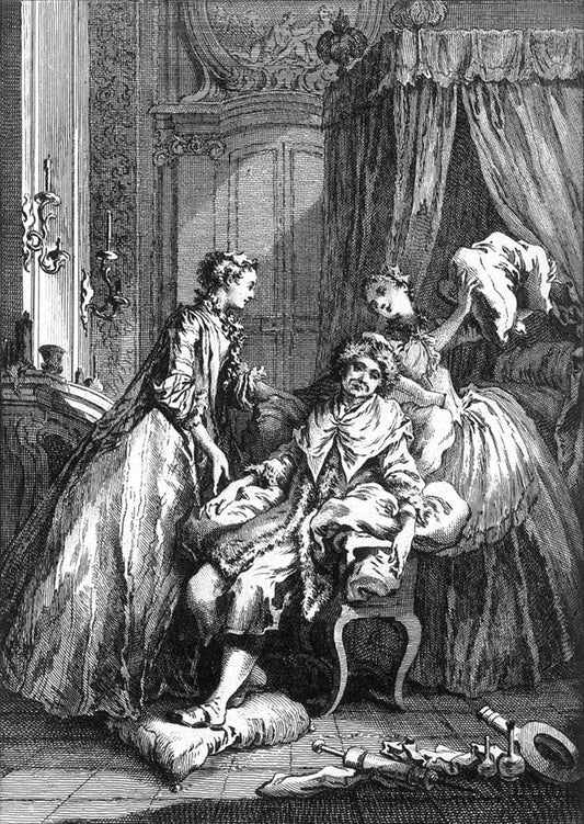 La Malade Imaginaire, vintage artwork by Laurent Cars, 12x8" (A4) Poster