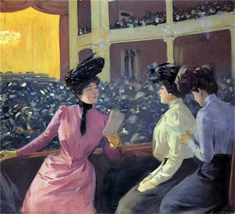 New Theater by Ramon Casas y Carbo,A3(16x12")Poster