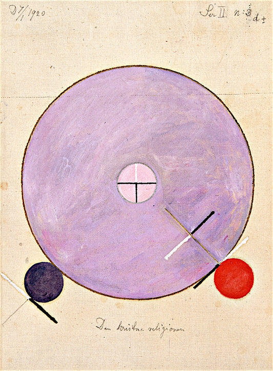 No. 3d+ The Christian Religion, vintage artwork by Hilma af Klint, 12x8" (A4) Poster