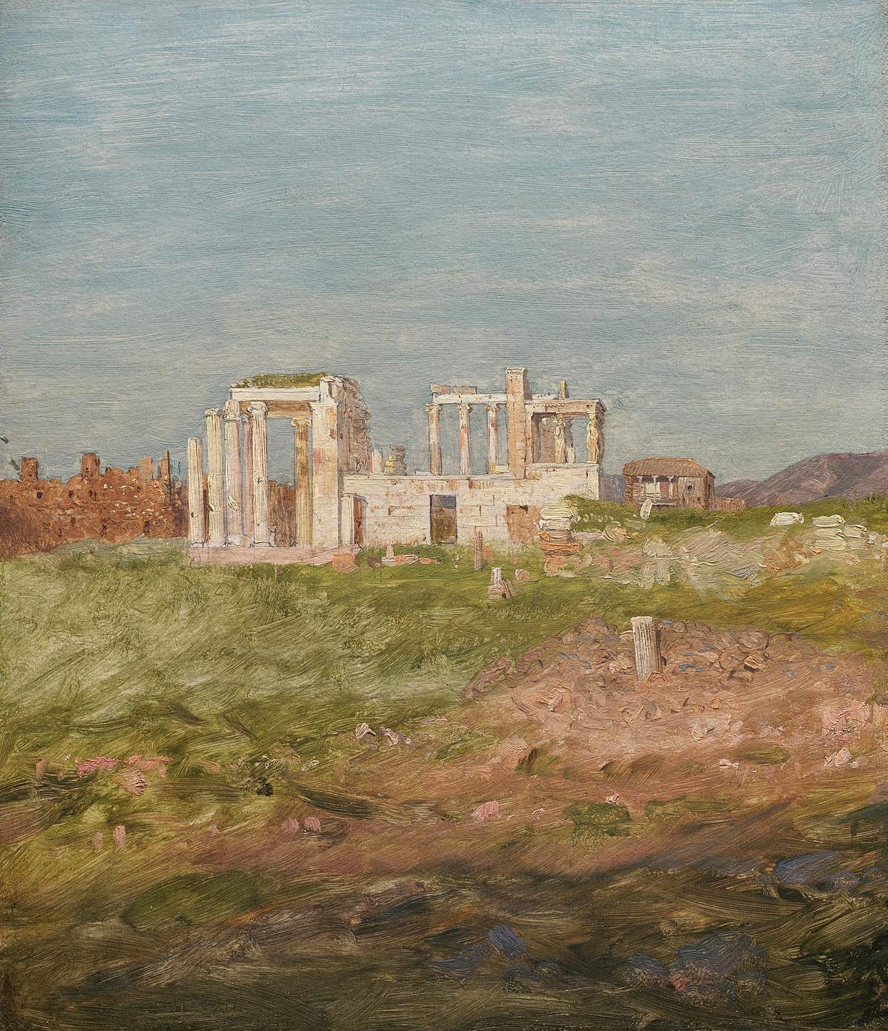 Erechtheum, vintage artwork by Frederic Edwin Church, 12x8" (A4) Poster
