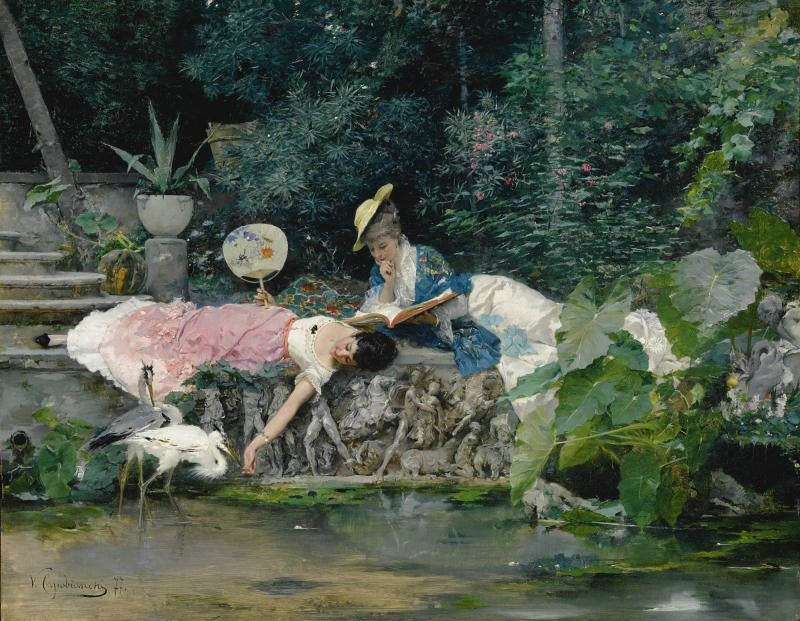 Le heron familier, vintage artwork by Vincente Capobianchi, 12x8" (A4) Poster
