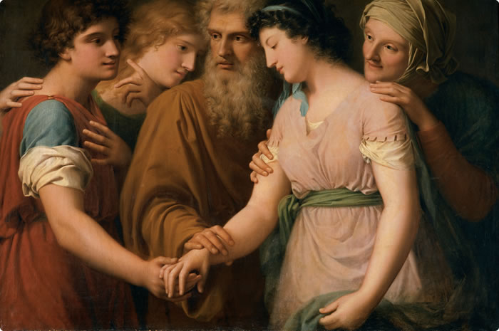 The Marriage of Sara, vintage artwork by Gaspare Landi, 12x8" (A4) Poster