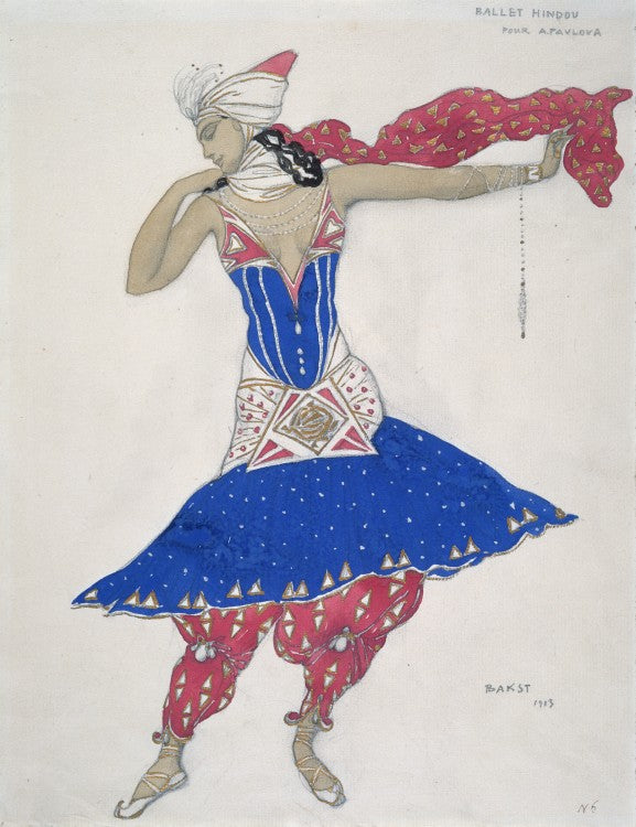 Anna Pavlova in the Ballet "Oriental Fantasy" by Leon Bakst,A3(16x12")Poster