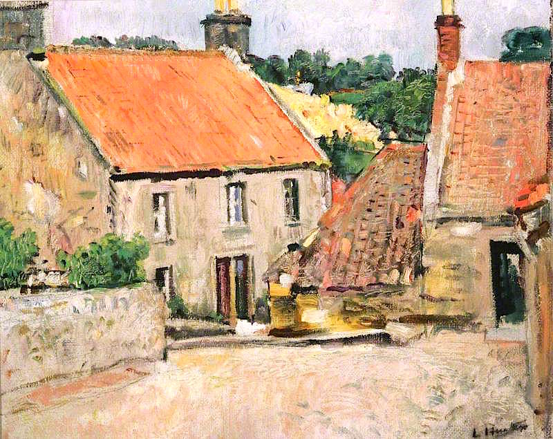 Cottages at Largo by George Leslie Hunter,16x12(A3) Poster