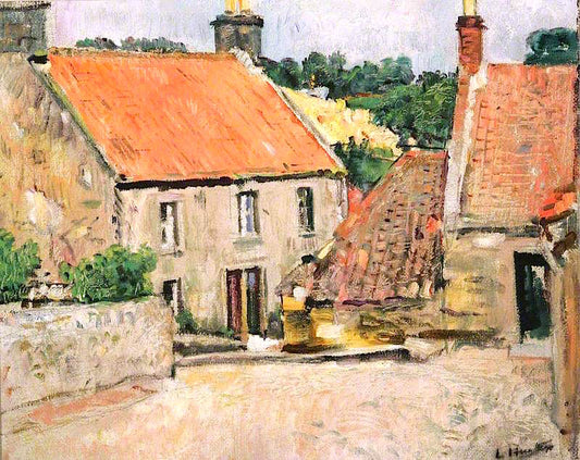 Cottages at Largo by George Leslie Hunter,16x12(A3) Poster