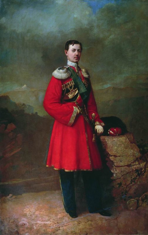 Portrait of Grand Duke Nicholas Dressed as a Cossack, vintage artwork by Sergei Zaryanko, A3 (16x12") Poster Print