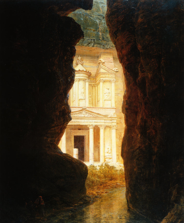 El Khasne, Petra, vintage artwork by Frederic Edwin Church, 12x8" (A4) Poster