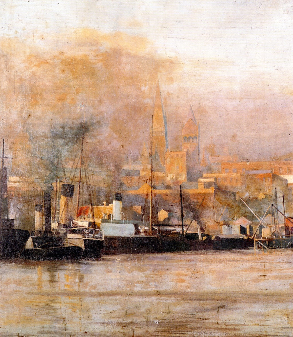 Melbourne in 1888, vintage artwork by Frederick McCubbin, 12x8" (A4) Poster