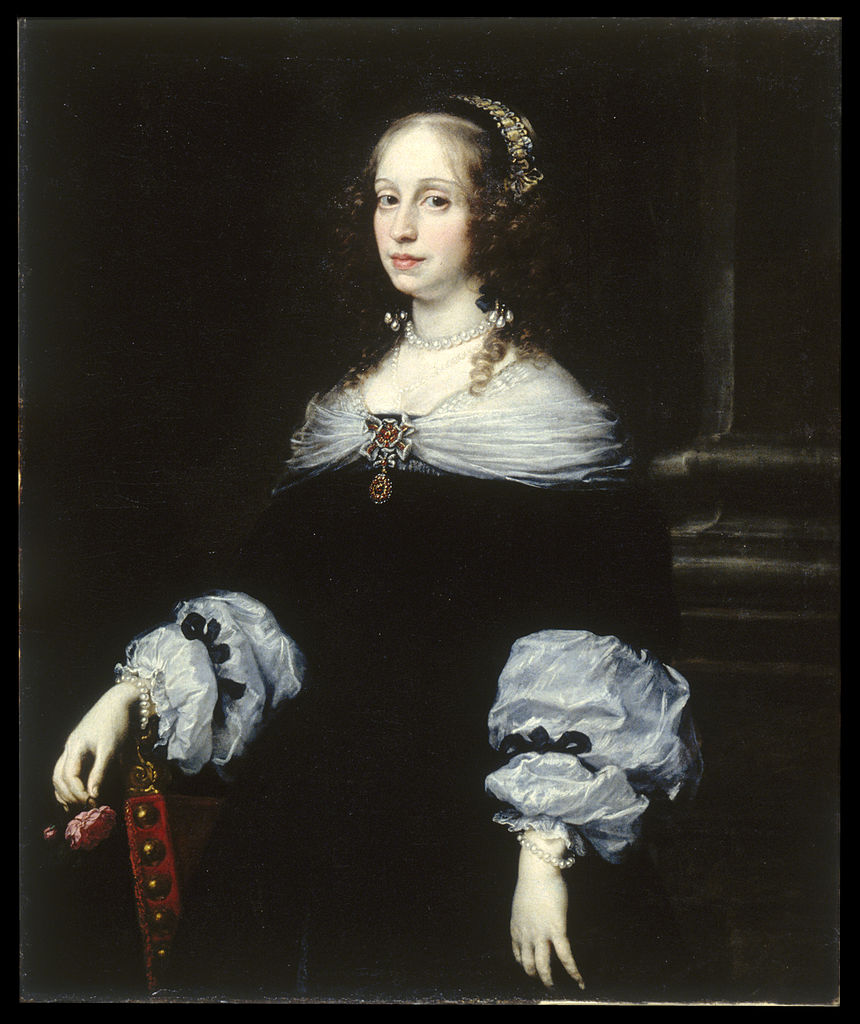 Portrait of Countess Teresa Dudley di Carpegna, vintage artwork by Justus Sustermans, 12x8" (A4) Poster