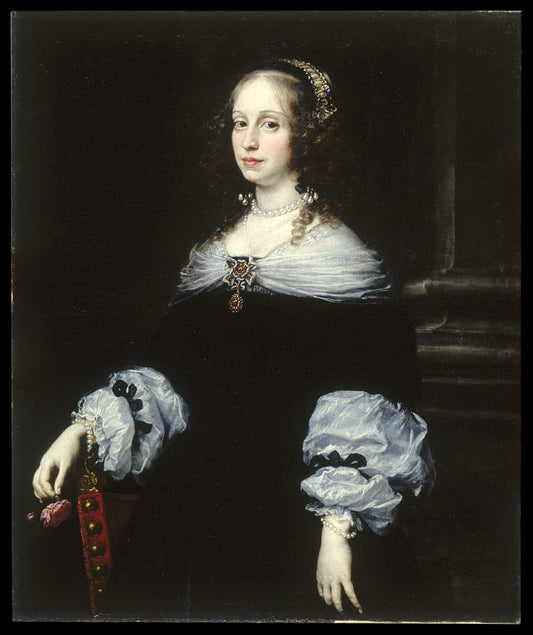 Portrait of Countess Teresa Dudley di Carpegna, vintage artwork by Justus Sustermans, 12x8" (A4) Poster