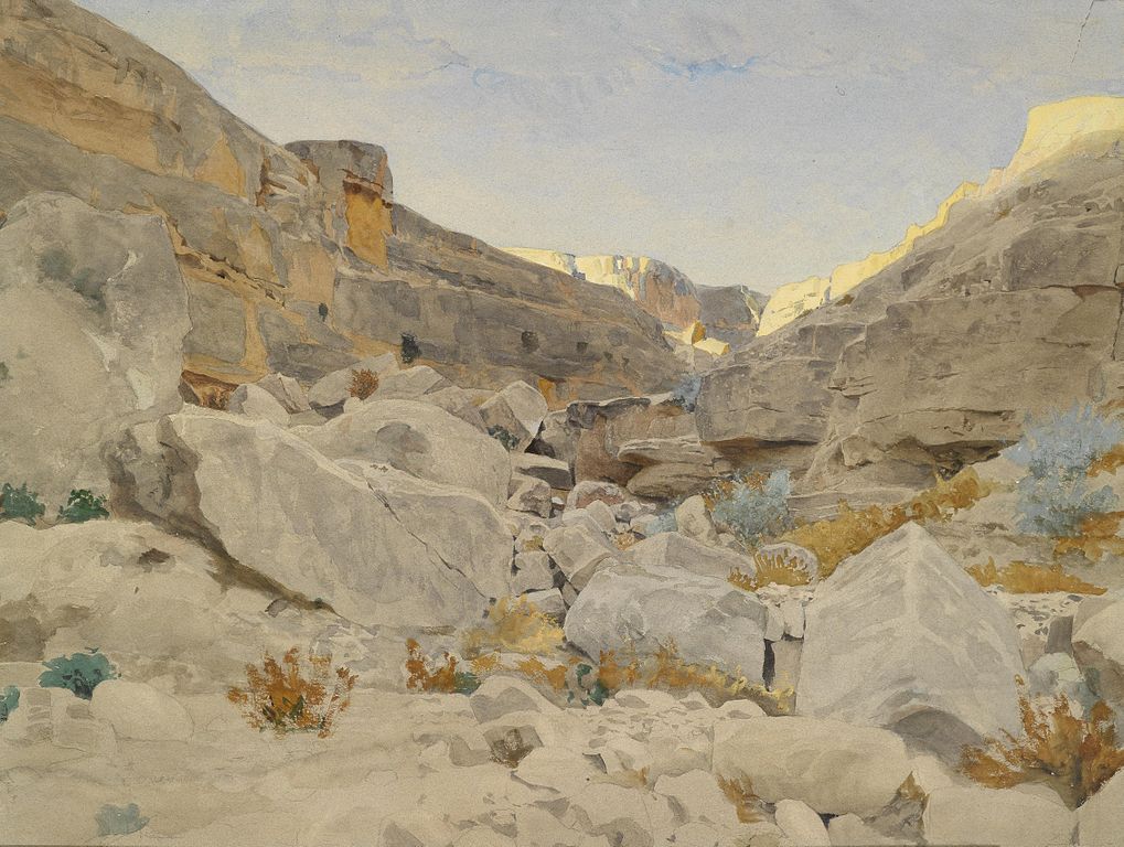 Landscape in Sinai by Adolf von Meckel,A3(16x12")Poster