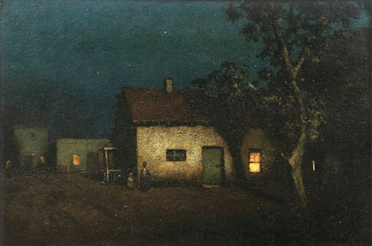 Nocturne, Adobe, vintage artwork by Will Sparks, 12x8" (A4) Poster
