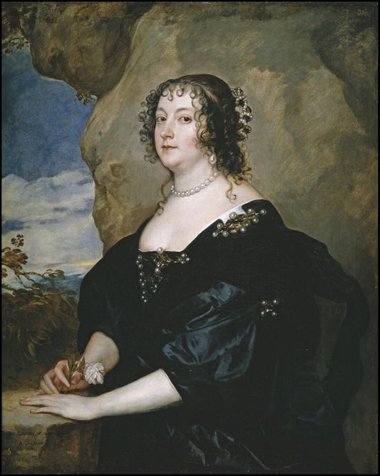 Diana Cecil, Countess of Oxford, vintage artwork by Anthony van Dyck, 12x8" (A4) Poster
