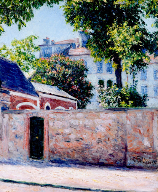 Houses at Argenteuil, vintage artwork by Gustave Caillebotte, 12x8" (A4) Poster